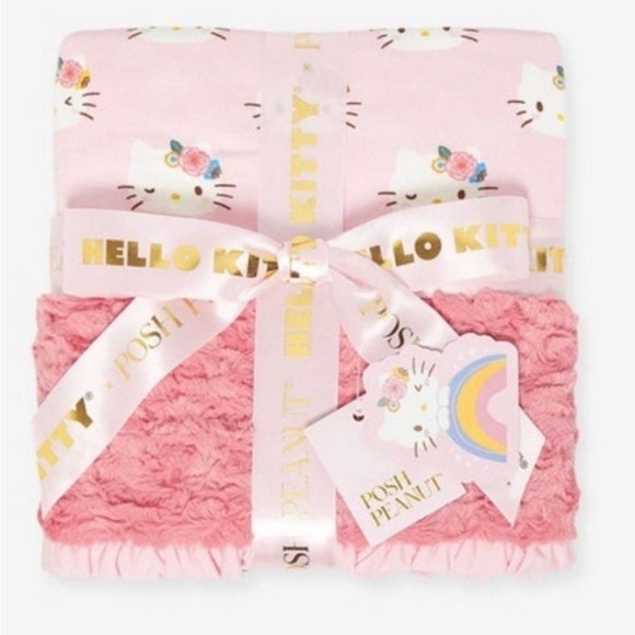 Posh Peanut Pastel Pink Hello Kitty Minky Ruffled Luxette Patoo - Picture 1 of 2